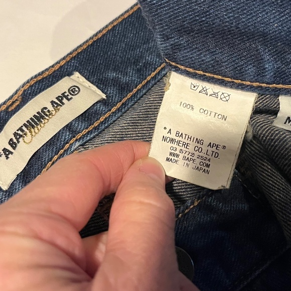 A Bathing Ape Bape Cargo Jeans Mens M - Picture 2 of 5